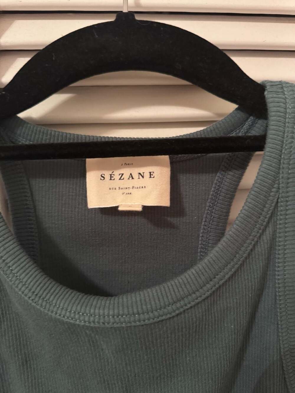 Sézane Ribbed Racerback Tank Top - Picture 2 of 3